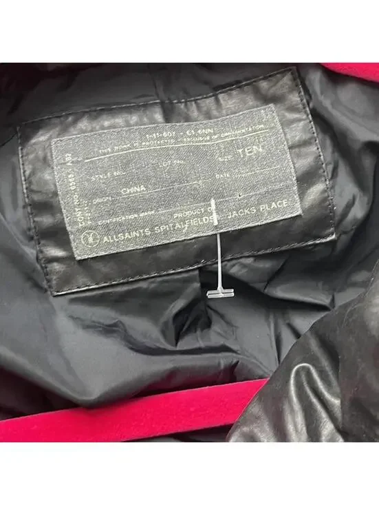 AllSaints black puffer coat - Picture 3 of 5